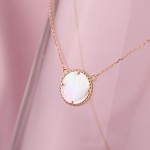 Gold necklace Russian gold 585 in Germany mother of pearl