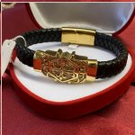 Bracciale elegante con "Cavaliere" in acciaio inossidabile