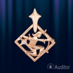 Signo do Zodíaco ouro vermelho 585 “Sagitário”