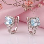 Купить серебряные серьги с цирконием.