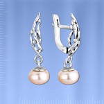 Earrings with pearl. Silver 925°