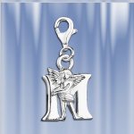 Серебряный кулон - буква "М"