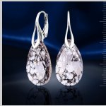 Обеци с кристали Swarovski®. Сребро