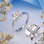 Gianni Lazzaro. White gold ring "Charm" with diamonds
