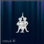 Знак зодиака "Близнецы" серебро.