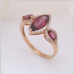 Rhodolite Russian gold jewelry