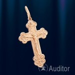 Ciondolo croce realizzato in argento placcato oro