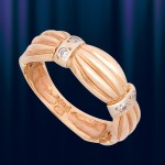 Gold ring zirconia