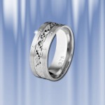 Strieborný svadobný prsteň