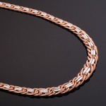 Necklace Russian gold. Bicolor