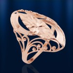 Ruský zlatý šperkový prsten