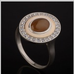 Bague avec Uleksyt Argent Or