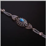 Bracciale con argento turchese