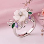 Bague argent 925 nacre