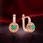 Серьги с изумрудом