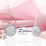 Διαμαντένια καρφωτά σκουλαρίκια λευκόχρυσο 585