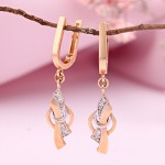 Gold earrings “Grazie”. Diamonds