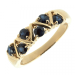 Gold ring with sapphires