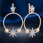 Silver earrings "Stars"