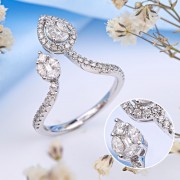 Джанни Лаззаро. Кольцо из белого золота "Лиана" с бриллиантами.