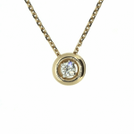 Gold pendant with diamond