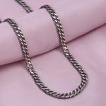 Колье Double Rombo из серебра 925 пробы.