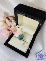 Серебряное кольцо с лондонским синим и цирконием