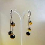 Buy silver earrings 925º with amber in Germany