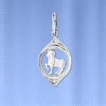 Silver zodiac sign "Aries"