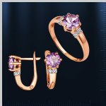Russiske gullsmykker korund alexandrite