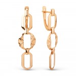 Zlaté náušnice na zavěšení