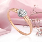 Zlatni prsten "Ljiljan" sa dijamantom