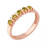 Ring with Zultanite. Red gold