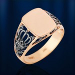 Pánský prsten vyrobený z červeného zlata