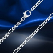 Silberkette/Armband „Figaro 5+1“