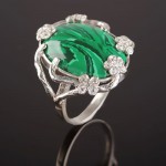 Кольцо с малахитовым серебром