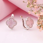 Купить серьги серебро 925 перламутр.
