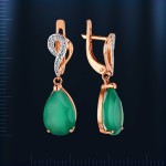 Russian gold jewelry chrysoprase