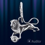 Signe du zodiaque en argent "Lion"