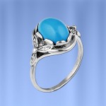 Ring with turquoise silver