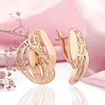 Серьги красное золото 585