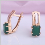 Russian gold jewelry chrysoprase