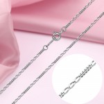 Russian necklace silver bracelet/chain "Figaro 5+3"