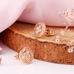 Køb 585 zirconia rosa guld ørestikker