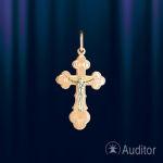 Cross pendant Russian gold