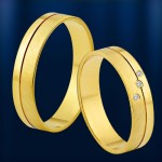 Poročni prstan. Rumeno zlato