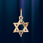 Pendant red gold 585 Magendovid