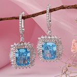 Koop hangende zilveren oorbellen met zirkonia