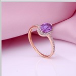 Goldener Ring. Alexit & Fianit