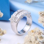 Ezüst gyűrű „csillagmérleg”. cirkónia